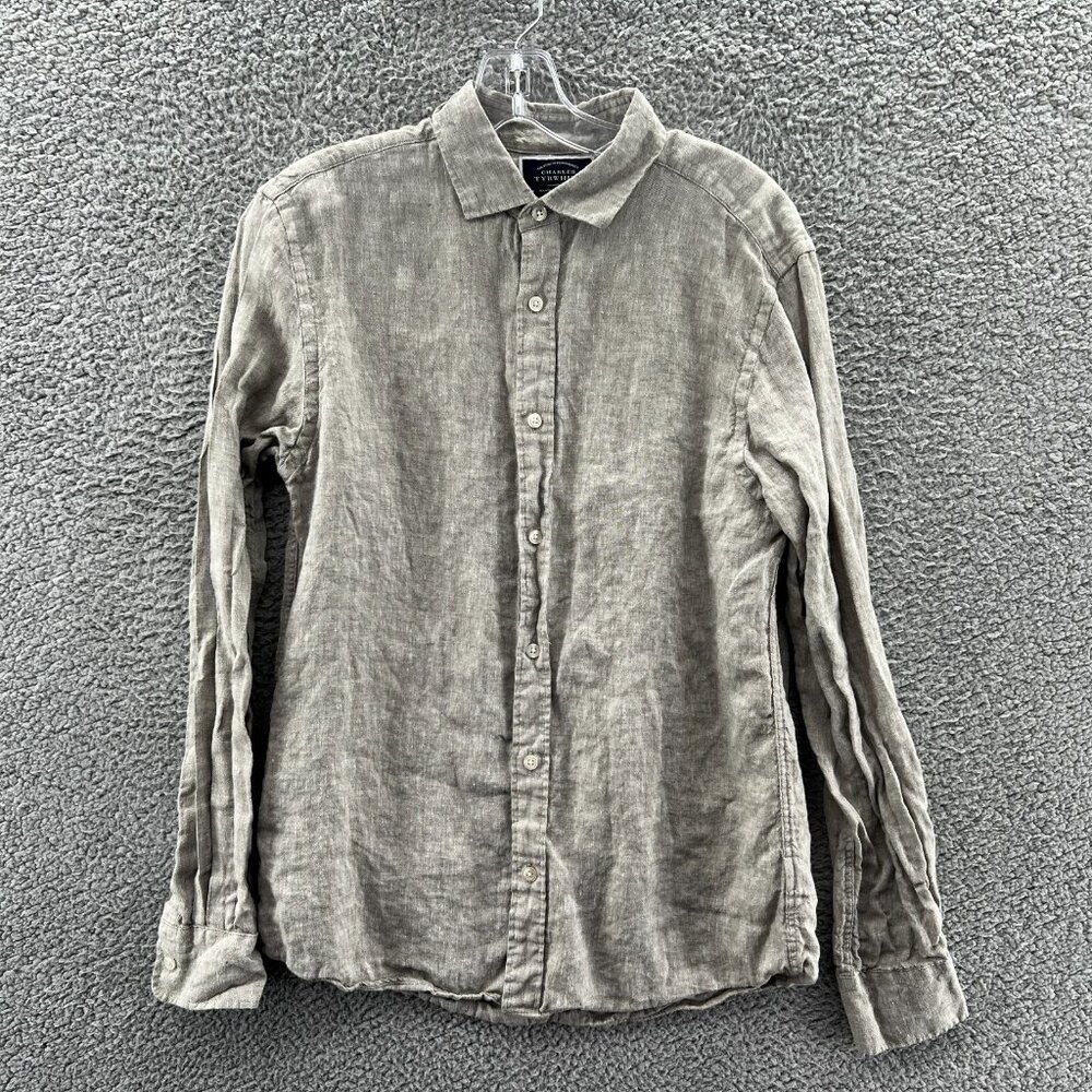 Charles Tyrwhitt Gray Casual Button Down Shirt